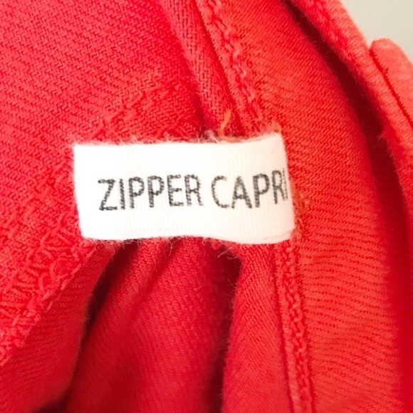 Rag & Bone Zipper Capri Crop Jeans Sz 27 Orange - Picture 10 of 10